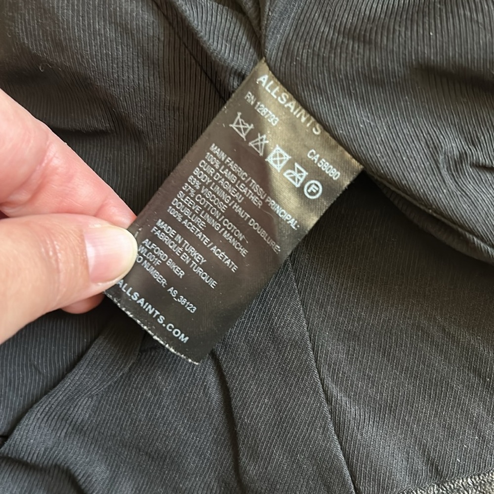 All saints lamb leather jacket - Picture 4 of 5